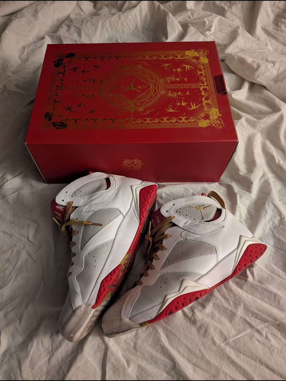 Jordan Air Jordan 7 Retro YOTR Box Label in Black, White & Red